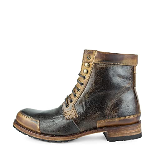 Sendra Boots - 10185 Botas Cowboy De Mujer y Hombre con Tacon y Punta Redonda - Estilo Botas Camperas en Piel Envejecida Marron - Botas Elegantes - 40