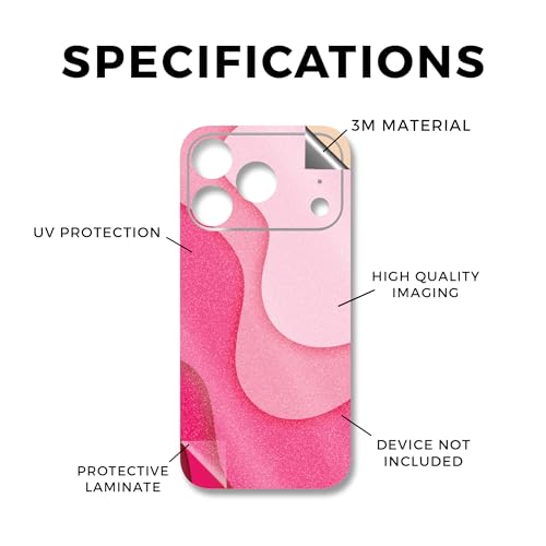 Glossy Glitter Phone Skin Compatible with Apple iPhone 17 Pro - Papercraft Magenta - Premium 3M Vinyl Protective Wrap Decal Cover - Easy to Apply | Crafted in The USA by MightySkins by Vision Signs & Graphics - Image 2
