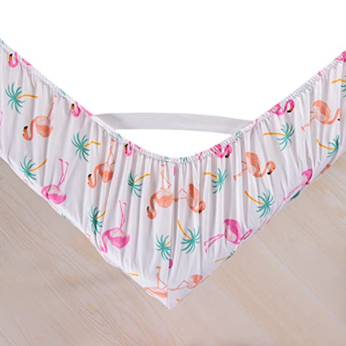 Elegant Comfort Ultra-Soft Double Brushed 6-Piece Microfiber Sheet Set. Beautiful Tropical Patterns, And Vibrant Solid Colors, Luxury, All-Season Bed Sheet Set - Flamingo, Full #TOP4