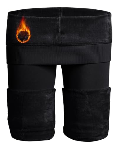NORMOV Winter Warm Fleece Lined Leggings Women,Thick Thermal Velvet Tights