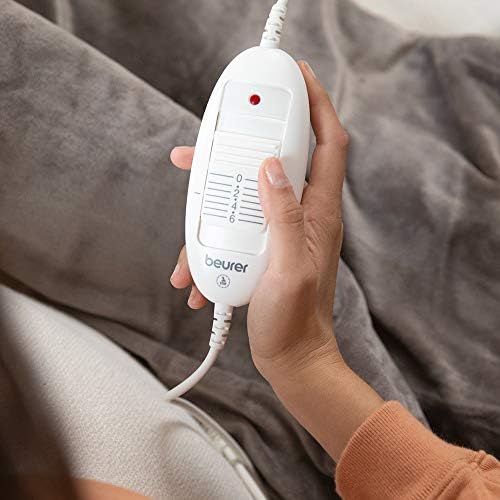 Beurer HD75UK Electric Throw - Taupe | Breathable Heated Throw for Sofa and Bed | Heating Blanket with Ultra-Soft Fleece Fibres | Automatic Switch-Off | Machine-Washable | 180 x 130 cm