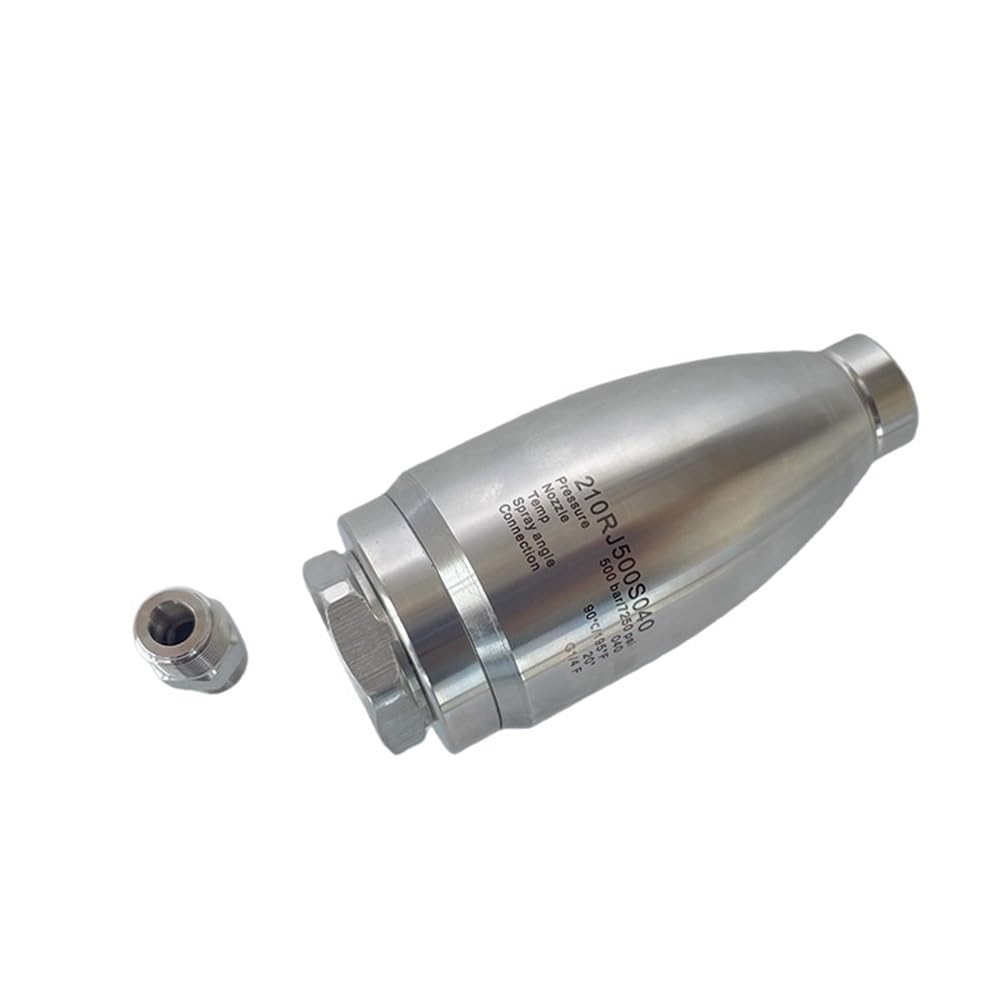 1piece Tungsten Steel Core 500Bar Rotating Nozzle for Road Cleaning, Water Saving Rotating Washer Attachment