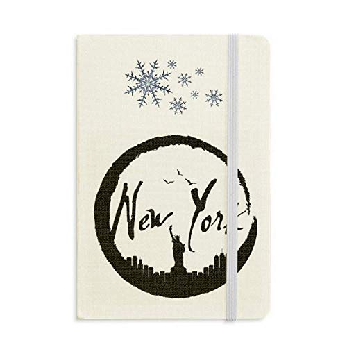 New York USA Liberty - Cuaderno grueso con diseño de copos de nieve