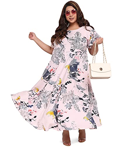 Image of OOMPH! Women's Western & Fusion wear Crepe A-Line Maxi Dress - mdfoil