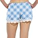 GOFULY Hiking Shorts Women Comfort Plaid Summer Lace Lounge Bottoms Fashion Drawstring Elastic Waist Womens Summer Shorts Romper Blue Xxxl