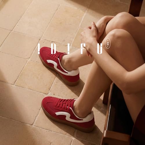 Image of IDIFU Womens Fashion Sneakers Comfortable Cute Casual Tennis Shoes