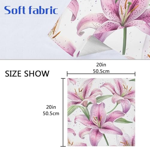 Servilletas de Tela Burbuja Pink Lilies Set 4 miniatura 3
