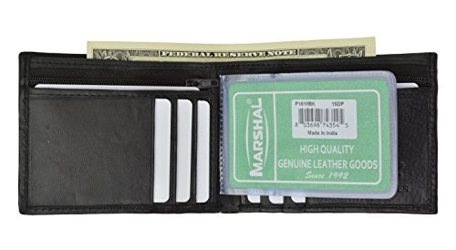 Soft premium leather zippered coin pockets bifold wallet2