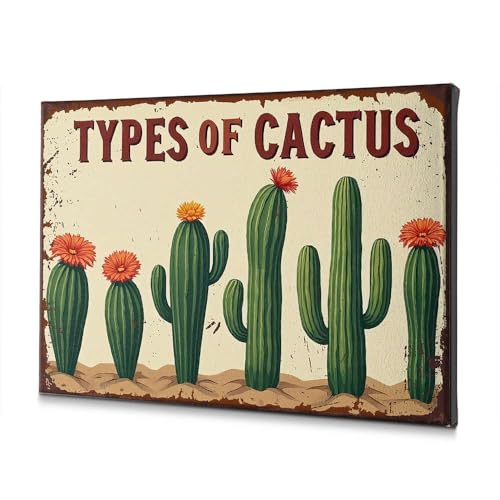 Toile cactus pour tableau mural de salon et décoration moderne