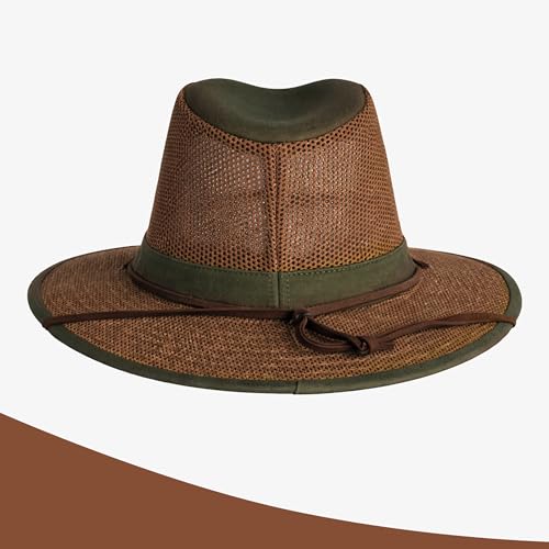 Image of Henschel Hats Original Aussie Breezer - Wide-Brim Sun Hat for Men with Adjustable Chin Cord | Perfect Men's Summer Hat