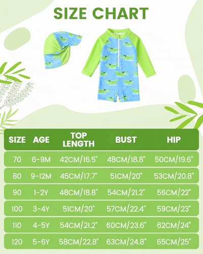 JiAmy Maillot de bain à manches longues avec protection UV pour bébé garçon avec bonnet, maillot de bain pour bébé et enfant, maillot de bain pour la natation, 6 mois-6 ans, 1-2 ans – vue 5