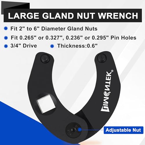Image of Gland Nut Spanner with Pins Allen Wrenches,Carbon Steel,for Farm