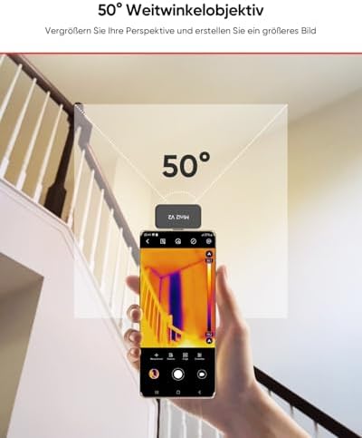 Bild 3 - HIKMICRO Mini2 V2 Wärmebildkamera für Android/iOS, 256×192 IR-Auflösung, Thermobildkamera, 512×384 SuperIR, unterstützt iPhone 15/16/17, 25Hz, USB-C/Lightning-Anschluss(Kein Zubehör)