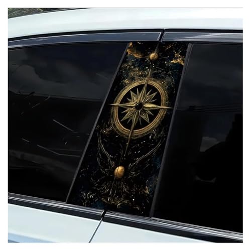 Film de protection en vinyle boussole anti-rayures pour montant de portière auto x2