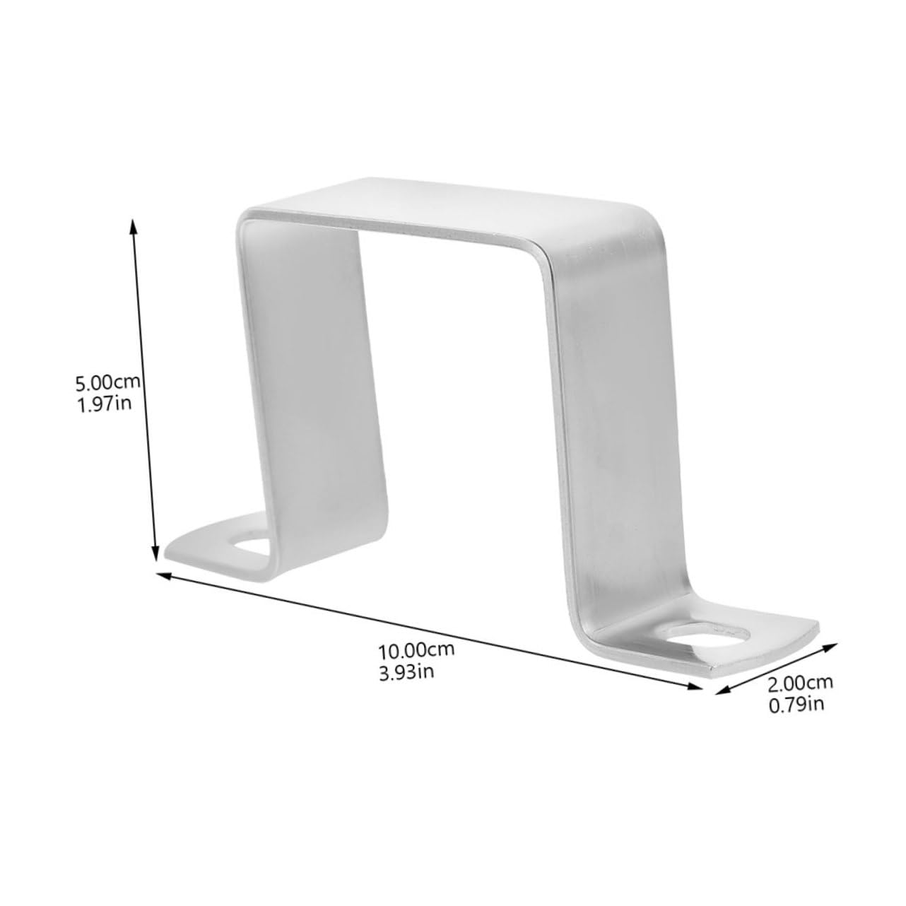 OSALADI Pièces Boucle Tube Carré Collier De Serrage En Forme De u Collier De Serrage Pour Tube Carré Clip De De Tension Tu Parenthèse Serrer Porte-clips Silver Acier Inoxydable 304