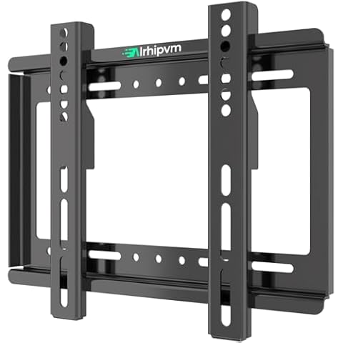 Alrhipvm TV Wall Mount Brackets Low Profile Fixed for 14 to 43 Inch LED, LCD TVs Flat Screen Up to 55lbs, Universal TV Monitor Mount Fits 8" Wood Studs VESA 200x200mm Cover