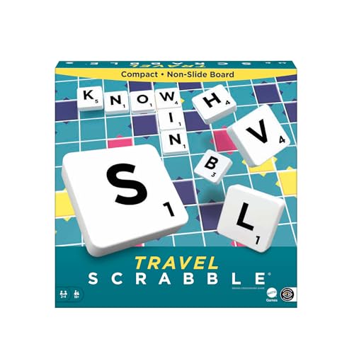 Mattel Games Travel Scrabble Game for 2-4 Players English Edition