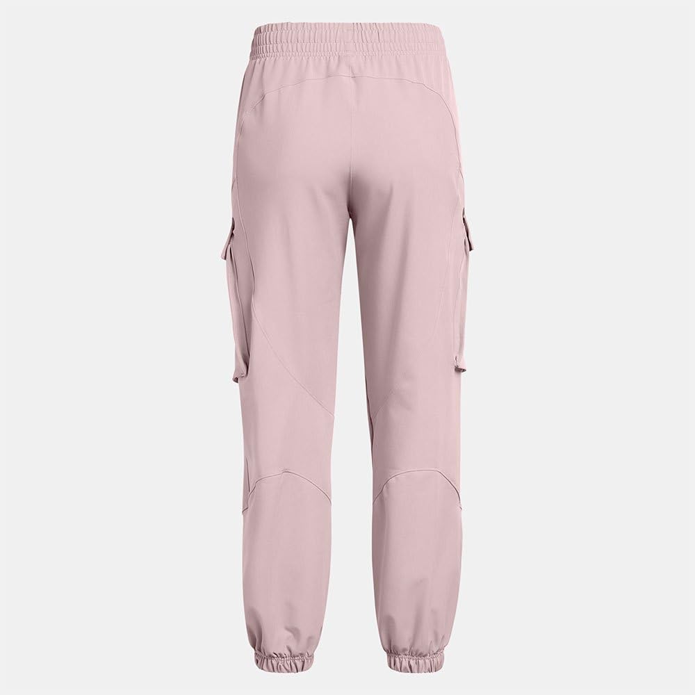 Spodnie Unstoppable damskie Under Armour kolor fioletowy fason cargo high waist