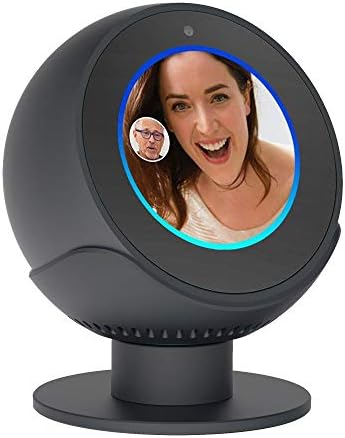 WERO Aluminum Swivel Stand, Metal Height Enhanced Bracket Holder Accessories, with Protective Groove Top Mount and Non-Skid Base, Compatible with Amazon Echo Spot (Black)