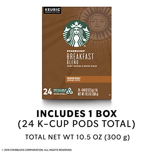 Starbucks Breakfast Blend Coffee K-Cups,24 K-Cups count,(0.44 OZ each) - image 4
