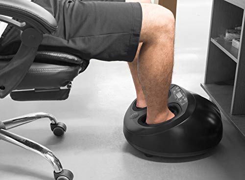Foot Massager Shiatsu Kneading Foot Massager Massage Machine with Heat for Home Black