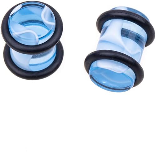 Miniatura 5 de Juego de 50 piezas de estiramiento de oreja 14 calibres 00 pendientes de mármol acrílico cónico piercing conjuntos de joyería