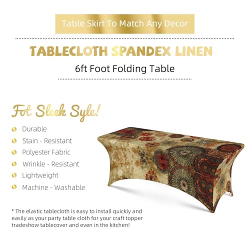 Nappe extensible élasthanne EdWal anti-pli pour table rectangulaire 1,8m - 6