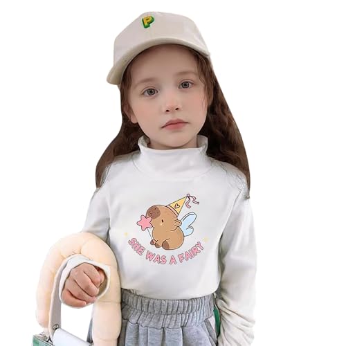 Vêtements pour garçons-T-shirt thermique manches longues garçon haut doux chaud tendance enfant temps froid automne hiver vêtement garçons casual quotidien scolaire extérieur (White, 6-7 Years)