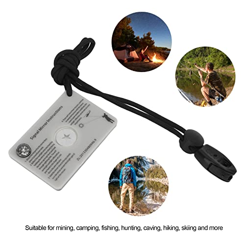 FOLOSAFENAR Espelho de sobrevivência, espelho de sinalização de emergência, aplicação ampla, acrílic