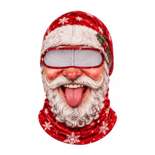 Christmas Masks for Adults 3D Realistic Funny Face Balaclava Full Face Mask - image 1