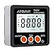 Messe mit günstig Kaufen-AUTOUTLET Digitaler Neigungsmesser Winkelmesser LCD Winkelsucher Bevel Box Winkelmessgerät mit Magnetfuß für Holzarbeiten Automobilwartung Industrie schwarz