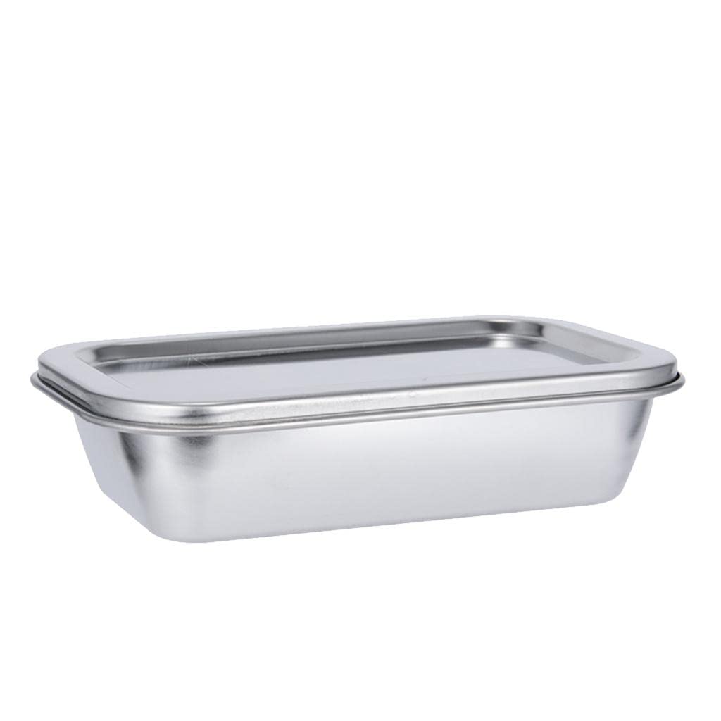 Stainless Steel Kitchen Food Crisper Containers Fresh Storage Box Rectangle-image-9