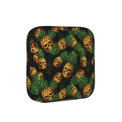 Pineapple Sanitary Napkin Storage Bag Skeleton Small Tampon Storage Pouch Portable Printed Pouch for Women