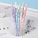 ALKALO Retractable Fountain Pen Extra Fine Nib Thermal Erasable Fountain Pen Set includes 5 Fountain Pens with Ink Converter and Blue Ink Bladder(Rabbit Candy Pen)