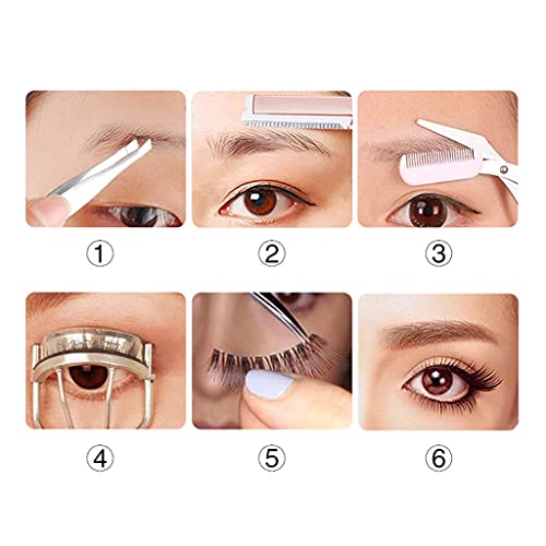 LuLyL Makeup Brush Set 20, sourcil trimming tool set 10 item, beauty egg1 item, Peut être utilisé pour le fard à paupières, les sourcils, l'eye-liner, avec des pincettes, des ciseaux à sourcils – vue 2