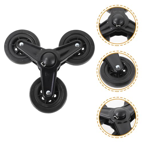 Ruedas para subir escaleras con sistema triangular negro y absorción de vibración portátil 8