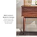 Walker Edison Atticus Solid Wood Retro 1-Drawer Nightstand, 25 Inch, Walnut