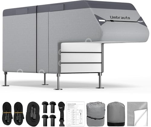 Umbrauto Truck Camper Cover Fits 10-12ft, 7-Layer Top RV Trailer