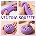 Giant Glitter Dumpling,Giant Dumpling Squishy,Mega Squishy Dumplings Toy,Anxiety Relief Fidget Toy,Soft Squeeze for Adults (Purple)