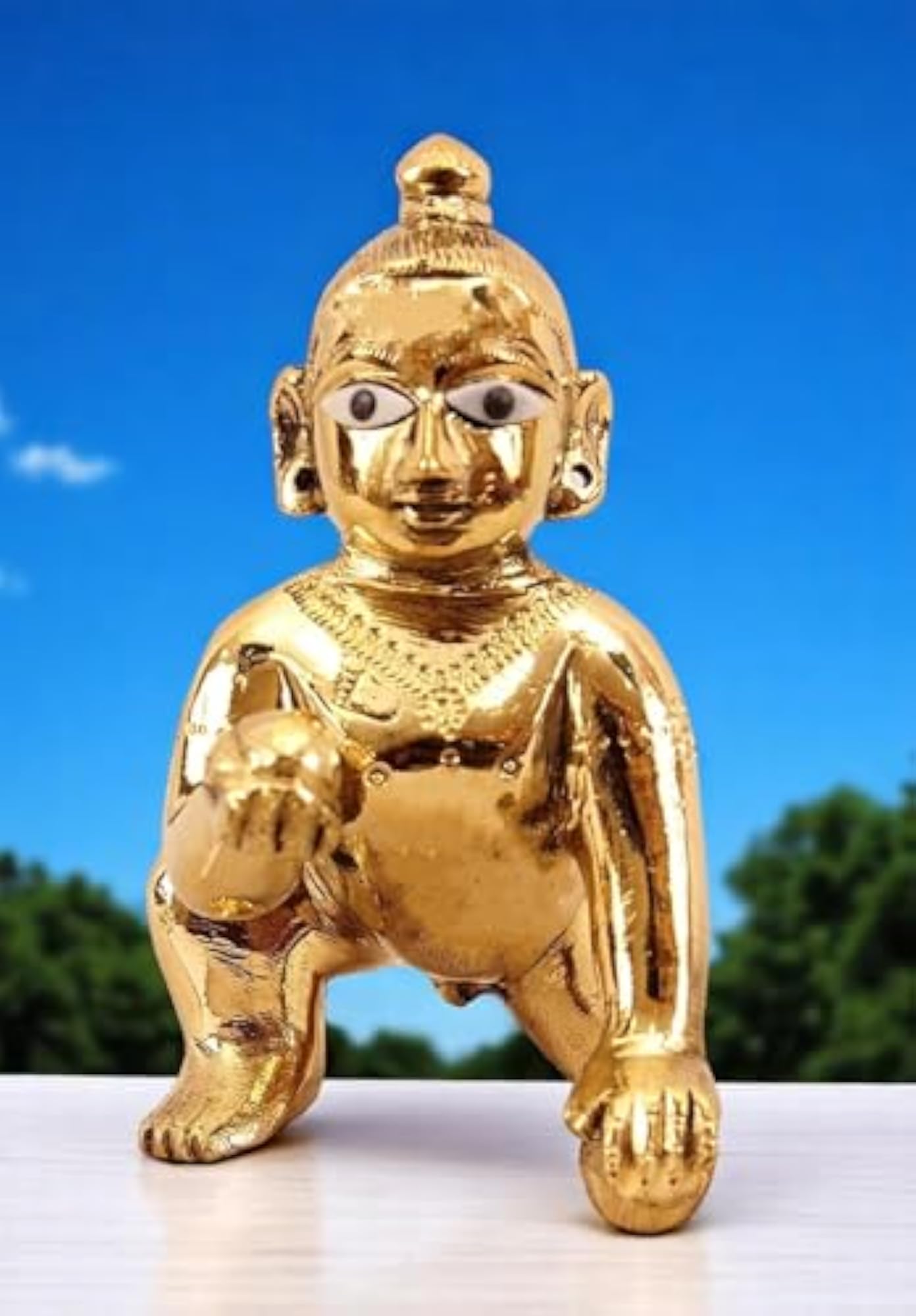 Premium Metal Ladoo Gopal Size 3 Idol