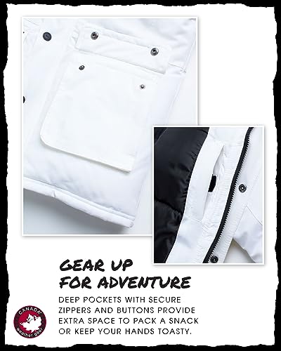 CANADA WEATHER GEAR Boys Winter Coat - Heavyweight Ski Jacket, Fur Trim Hood - Outerwear Parka (8-20)4