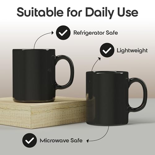 Set de 4 Mugs Clásicos Teaz Cafe 11 oz Negro miniatura 7