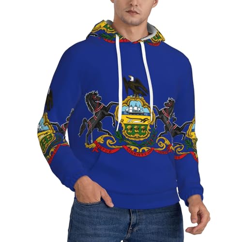 Sweat à capuche épais homme Pennsylvanie pour weekend et détente
