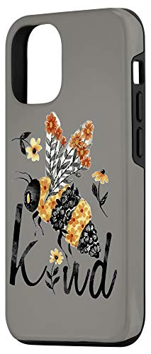 Iphone 12/12 Pro Cool Bee Kind Case Flower Funny Bumble Bee Women Girls Case #TOP1
