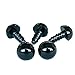 100 Granule DIY Black Plastic Doll Teddy Bear Safety Eyes with Washers(15 MM)