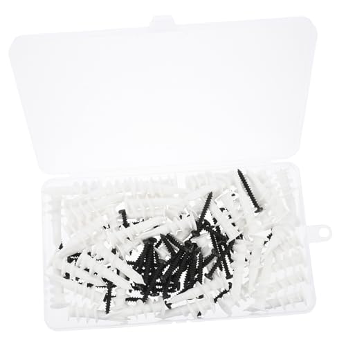 ifundom Plastic Drywall Anchors Screws Kit Heavy Duty Nylon Expansion Screws for Drywall Easy to Install 50-Piece Set for Residential Projects
