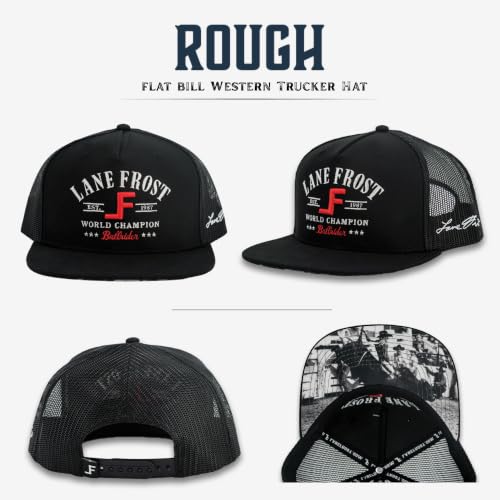 Image of Lane Frost Flat 6-Panel Western Trucker Hats for Men & Women