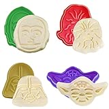 Ausstechformen Ausstecher Set, Backformchen Star Wars, Ei Plätzchenausstechform Plätzchenformen für Kinder Keksstempel aus Kunststoff in Easter Keksausstecher Set für Oster Keks Tortendekoration 4pcs