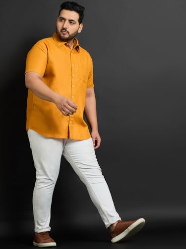Image of Bigbanana Plus Size Men's Regular Fit Solid Shirt
