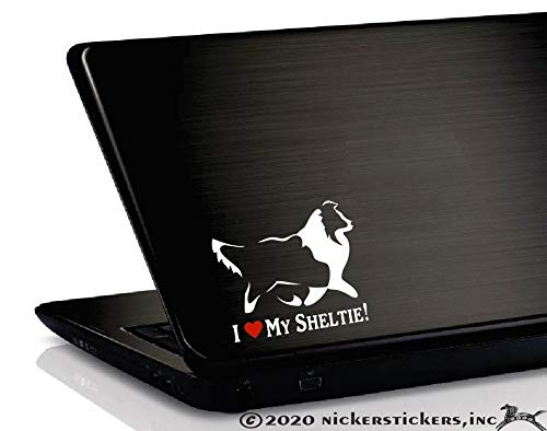 I Love My Sheltie Vinyl Window Decal Shetland Sheepdog Dog Sticker #TOP2
